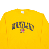 CHAMPION Maryland University Mens Sweatshirt Yellow USA L