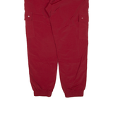 CHAMPION Cargo Womens Track Pants Red Tapered XL W32 L29