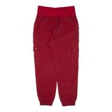 CHAMPION Cargo Womens Track Pants Red Tapered XL W32 L29
