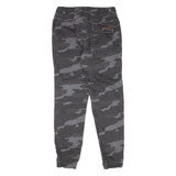 ANGELO LITRICO Camo Mens Trousers Grey Slim Tapered W28 L29