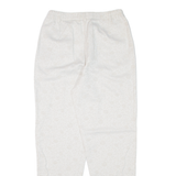 MADIE'S FASHION Floral Womens Trousers White Mom 90s Linen W26 L29
