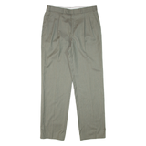 RITEX Pleated Mens Trousers Grey Regular Straight W33 L33
