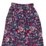 BLAKE ELIZABETH Womens A-Line Skirt Blue Midi Floral M