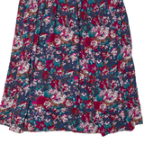 BLAKE ELIZABETH Womens A-Line Skirt Blue Midi Floral M