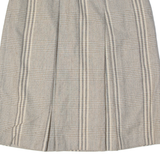 PERSONAL Womens A-Line Skirt Beige Knee Length Plaid L