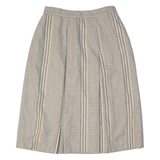 PERSONAL Womens A-Line Skirt Beige Knee Length Plaid L