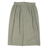 Womens A-Line Skirt Grey Knee Length Check M