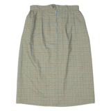 Womens A-Line Skirt Grey Knee Length Check M
