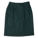 SAG HARBOUR Womens Straight Skirt Green Knee Length Wool 90s M
