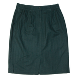 SAG HARBOUR Womens Straight Skirt Green Knee Length Wool 90s M