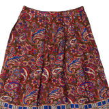 JONES NEW YORK Womens A-Line Skirt Brown Midi Paisley S