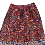JONES NEW YORK Womens A-Line Skirt Brown Midi Paisley S