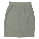 H&M Womens Straight Skirt Beige Knee Length Viscose Houndstooth S