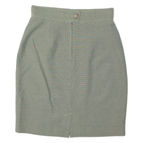 H&M Womens Straight Skirt Beige Knee Length Viscose Houndstooth S