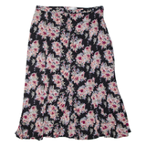 CHRISTOPHER & BANKS Womens Flare Skirt Beige Midi Floral M