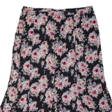 CHRISTOPHER & BANKS Womens Flare Skirt Beige Midi Floral M