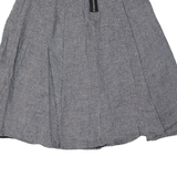 ZARA BASIC Womens Skater Skirt Grey Knee Length Houndstooth XS