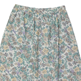 CRICKET LANE Womens A-Line Skirt White Knee Length Floral L