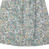 CRICKET LANE Womens A-Line Skirt White Knee Length Floral L