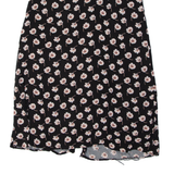 ILLA ILLA Womens A-Line Skirt Black Midi Floral S