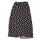 ILLA ILLA Womens A-Line Skirt Black Midi Floral S