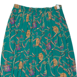 ALFRED DUNNER Womens A-Line Skirt Green Knee Length Crazy Pattern L