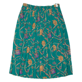 ALFRED DUNNER Womens A-Line Skirt Green Knee Length Crazy Pattern L