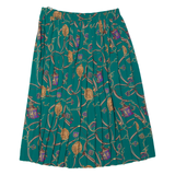 ALFRED DUNNER Womens A-Line Skirt Green Knee Length Crazy Pattern L