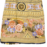 Womens Straight Skirt Beige Knee Length Floral S