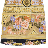 Womens Straight Skirt Beige Knee Length Floral S