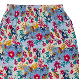 THE VILLAGES Womens A-Line Skirt Blue Knee Length Floral M