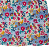 THE VILLAGES Womens A-Line Skirt Blue Knee Length Floral M