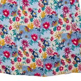 THE VILLAGES Womens A-Line Skirt Blue Knee Length Floral M