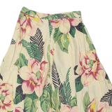 BANANA REPUBLIC Womens A-Line Skirt Cream Midi 90s Floral S
