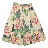 BANANA REPUBLIC Womens A-Line Skirt Cream Midi 90s Floral S