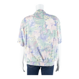 ALFRED DUNNER Womens Blouse Purple Collared Floral L