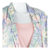 ALFRED DUNNER Womens Blouse Purple Collared Floral L