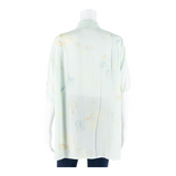 ELLEGANCE Semi Sheer Womens Shirt Blue Collared Floral UK 16