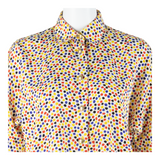 SOLANGE MONDOR Womens Printed Shirt Red Collared Spotted S