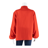 SPENGLER MODE Womens Shirt Red Collared Long Sleeve L