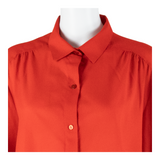 SPENGLER MODE Womens Shirt Red Collared Long Sleeve L