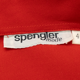 SPENGLER MODE Womens Shirt Red Collared Long Sleeve L