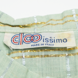 CLOO ISSIMO Womens Sleeveless Blouse Green Collared Sleeveless Check M