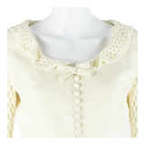 Womens Blouse Cream Long Sleeve M