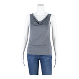 Eastern Inspired Stretch Lace Womens Blouse Green Collared Floral M