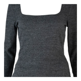 Stretch Womens Top Grey Long Sleeve M