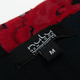 NULU NEW LOOK Quilted Womens Printed Blouse Black 90s Floral M