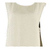 JOBIS Womens Vests Top Cream Sleeveless Viscose Spotted L