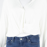 LOUIS ORTONI Womens Blouse Blue Long Sleeve 90s UK 16