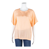 Womens Blouse Orange Silk M